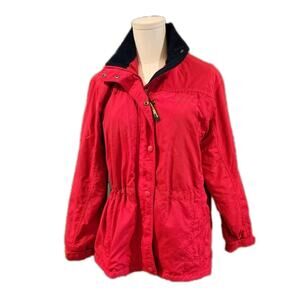 Vintage L.L. Bean Fleece-lined Red Water Resistant Jacket Size Small/Medium